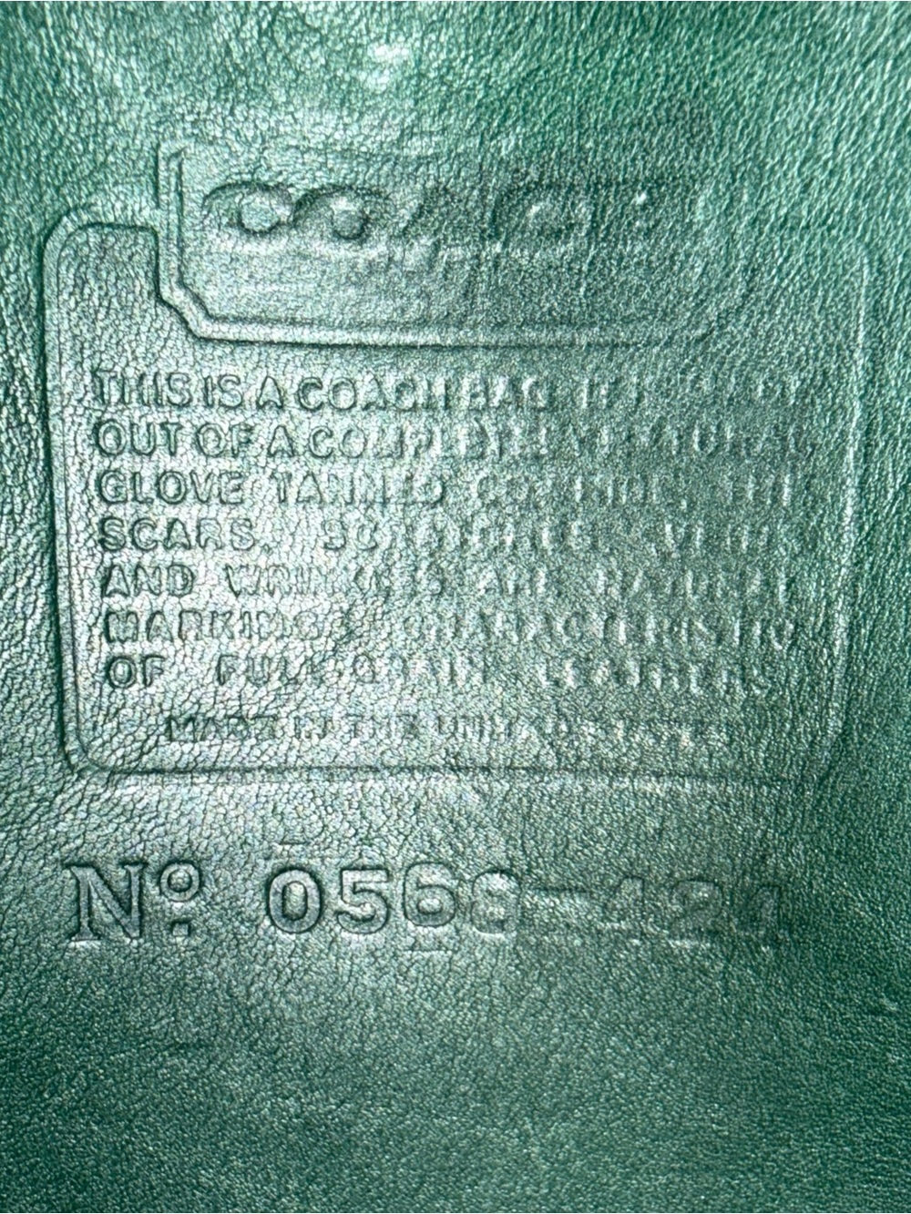 Vintage Coach Bottle Green Leather Station Bag Crossbody #5130, EXCELLENT - Picture 9 of 16
